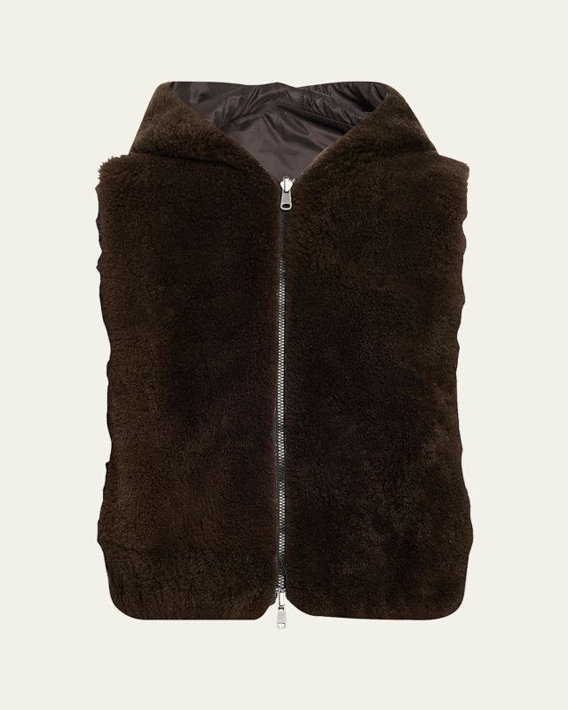 Reversible Hooded Goat Vest